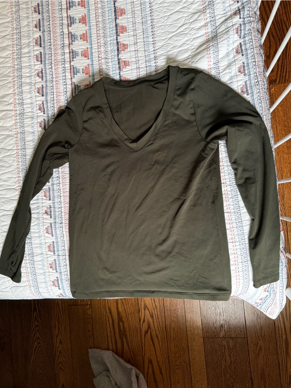 Athleta Olive Green Long Sleeve Women's Top